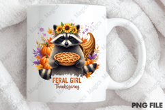 Feral Girl Funny Thanksgiving Png Product Image 4