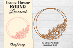 Frame Flower Round Lasercut BUNDLES Product Image 2