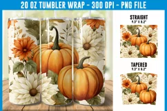 Fall Tumbler Wrap | Autumn Tumbler Wrap | Pumpkins Tumbler Product Image 1