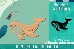 Keychain Sea Animal Lasercut SVG Product Image 1