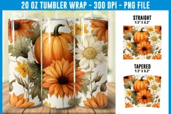 Fall Tumbler Wrap | Autumn Tumbler Wrap | Pumpkin Tumbler Product Image 1