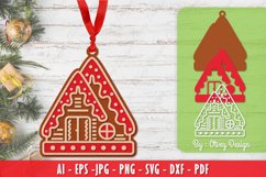 Gingerbread House Papercut SVG Product Image 1