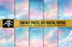 Pastel Fantasy Sky Digital Papers Product Image 1