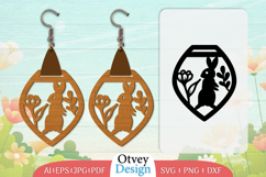 Earring Rabbit Lasercut | Happy Easter Lasercut Product Image 1