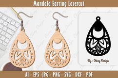 Mandala Earring Lasercut Product Image 1
