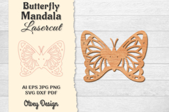 Butterfly Mandala Lasercut Product Image 1