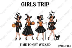 Salem Girls Trip,Vintage Halloween PNG Product Image 1
