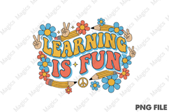Learning is Fun Png, Back To School Sublimation Product Image 1