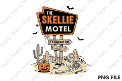 Skellie Motel Funny Halloween PNG Funny Product Image 1