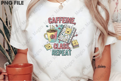 Caffeine Class Repeat | Back to School Sublimation Design Product Image 2