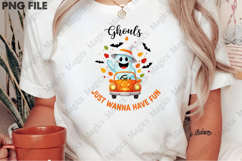 Ghouls Ghost Halloween Pumpkin Fall PNG Product Image 2