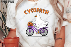 Ghost Goose on Bike Halloween PNG Product Image 2