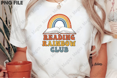 Reading Rainbow Club Png, Back To School Sublimation Product Image 2