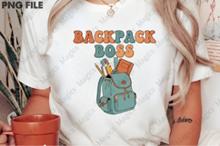 Backpack Boss Png, Back To School Sublimation Product Image 2