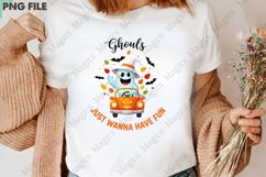 Ghouls Ghost Halloween Pumpkin Fall PNG Product Image 3
