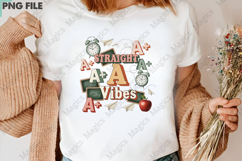 Straight A Vibes PNG - Teacher Sublimation Design Product Image 3