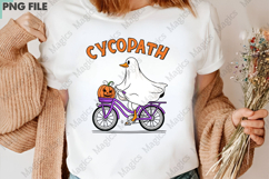Ghost Goose on Bike Halloween PNG Product Image 3