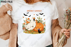 Halloween Goose Spooky Fall Boho Flowers Product Image 3
