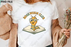 Bookworm Club Png, Back To School Sublimation Product Image 3