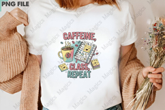Caffeine Class Repeat | Back to School Sublimation Design Product Image 3