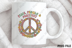 Peace Pencils &amp; Positivity PNG - Teacher Sublimation Design Product Image 4