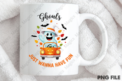 Ghouls Ghost Halloween Pumpkin Fall PNG Product Image 4