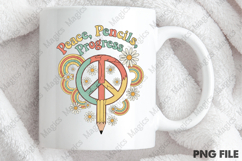 Peace Pencils Progress PNG - Teacher Sublimation Design Product Image 4
