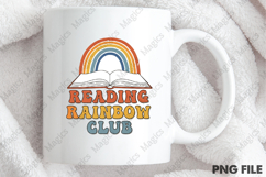 Reading Rainbow Club Png, Back To School Sublimation Product Image 4