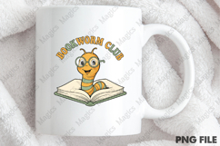 Bookworm Club Png, Back To School Sublimation Product Image 4