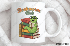 Bookworm Club Png, Back To School Sublimation Product Image 4