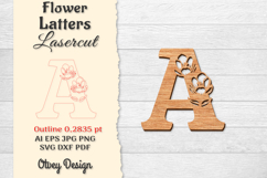 Flower Letters Alphabet Laser Cut File BUNDLES Product Image 2