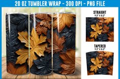 3D Fall Leaves Tumbler Wrap | 3D Fall Tumbler Wrap Product Image 1