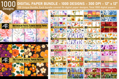 Digital Paper Bundle | Pattern Bundle | Scrapbook Paper Product Image 1