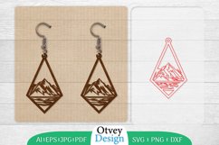 Earrings Mountain Lasercut Product Image 1