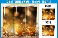 Golden Bokeh Tumbler Wrap | Bokeh Tumbler | Tumbler Wrap Product Image 1