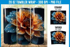 Flower Tumbler Wrap | 3D Flower Tumbler Wrap Product Image 1