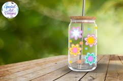 Libbey Glass 16oz | 20oz | Groovy Flower Tumbler Wraps Product Image 2