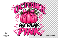 Breast Cancer October PNG, Breast Cancer Shirt Design Product Image 2