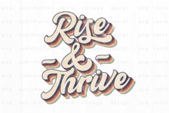 Retro Rise thrive PNG Sublimation Product Image 2