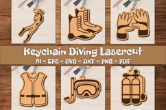 Keychain Diving Lasercut BUNDLES Product Image 1