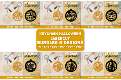 Halloween Keychain Lasercut | Halloween Jewelry Template Product Image 1