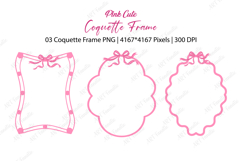 Pink Cute Coquette Frame Png | Coquette Border Png Product Image 1