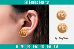 Ski Scene Earrings Lasercut Product Image 1