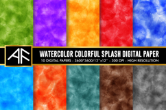 Watercolor Colorful Splash Backgrounds Product Image 1