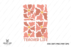 Teacher Life SVG | Boho Floral Teacher SVG Cutfiles Product Image 1