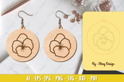 Flowers Earrings Laser Cut Product Image 1