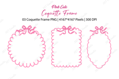 Pink Cute Coquette Frame Png | Coquette Border Png Product Image 1