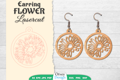 Flowers Earring Laser Cut Product Image 1