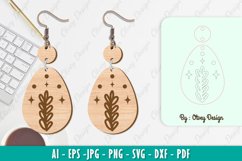 Flowers Earrings Laser Cut Product Image 2