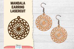 Mandala Earring Lasercut Product Image 1